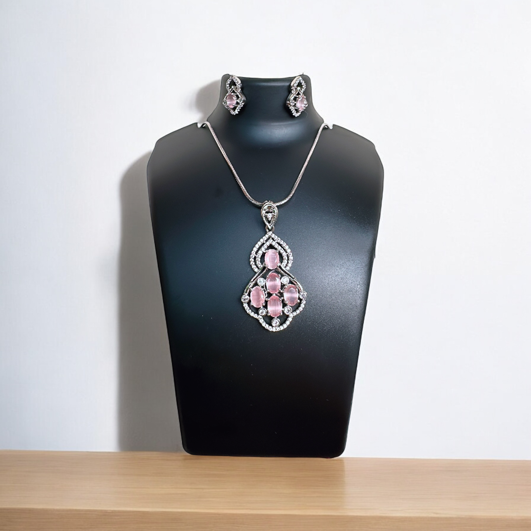 925 Sterling Silver Blush Radiance Pendant Set