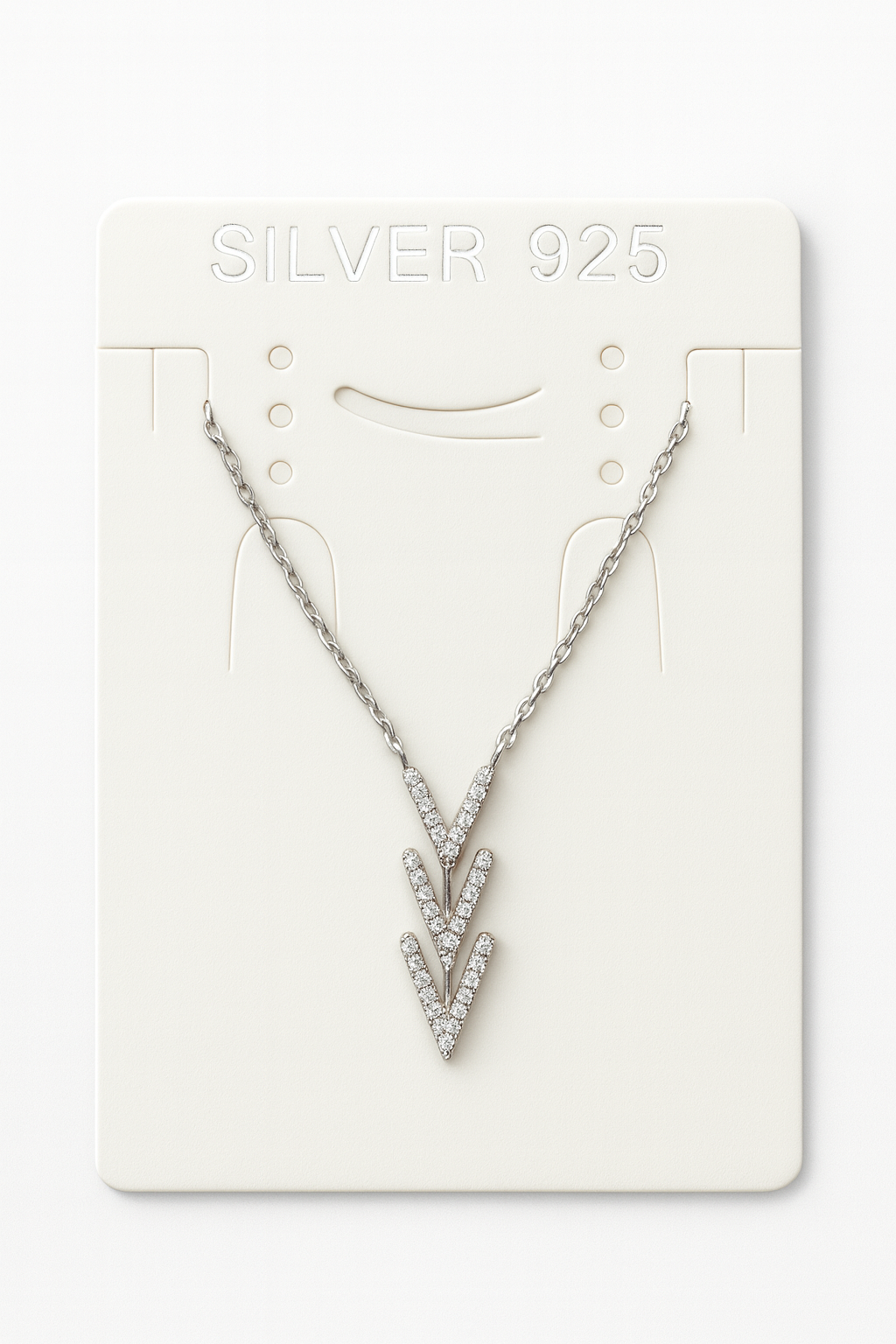 925 Sterling Silver Arrow Drop Pendant Neckpiece