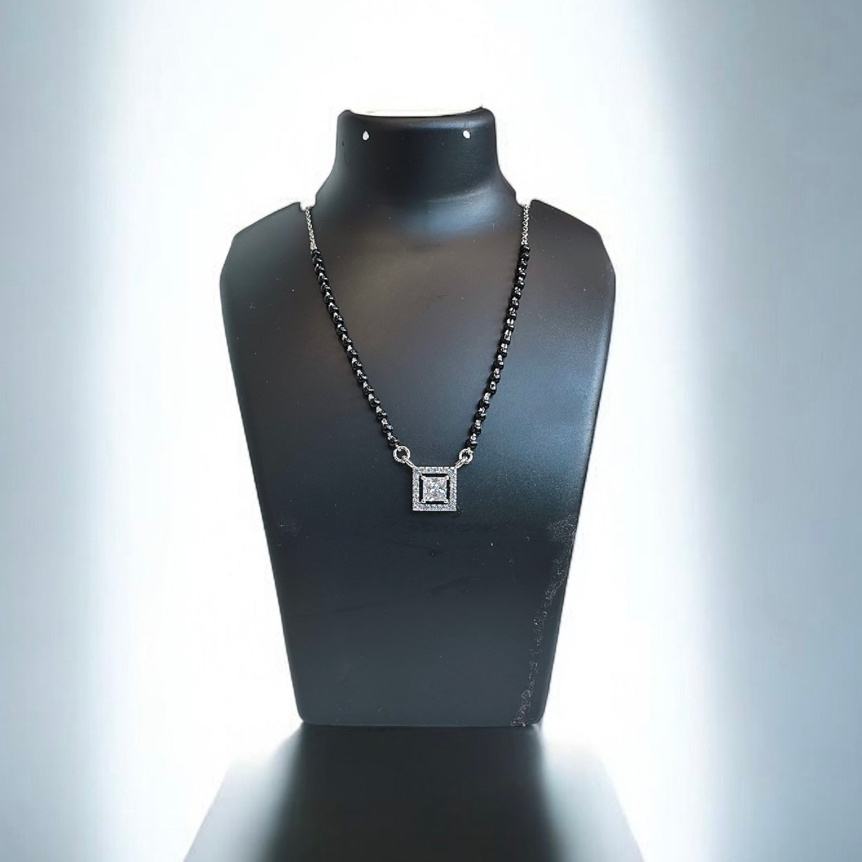 925 Sterling Silver Dual Square Mangalsutra