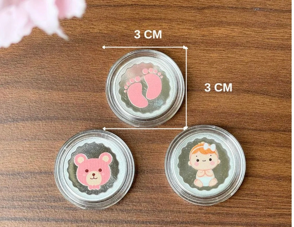 Baby Girl Silver Coin Gift Set | Hello little one Celebration Box -(3 Silver Coins - 2.5gm Each)