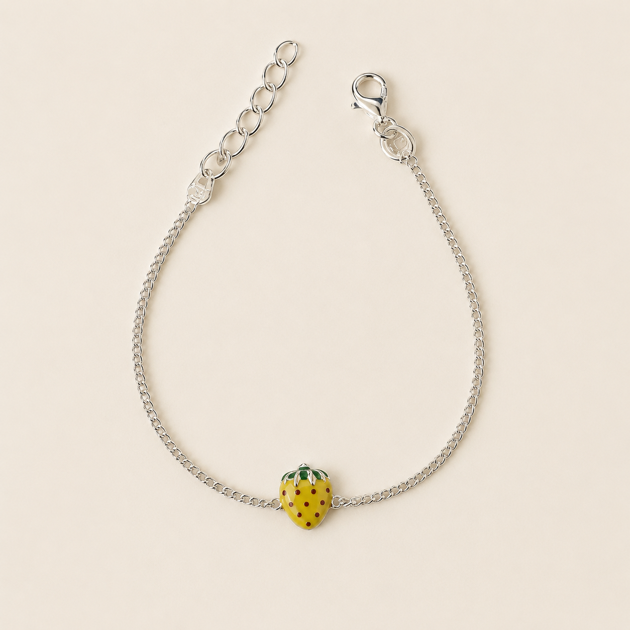 925 STERLING SILVER STRAWBERRY CARTOON BRACELET |KID’S BRACELET | KID’S RAKHI