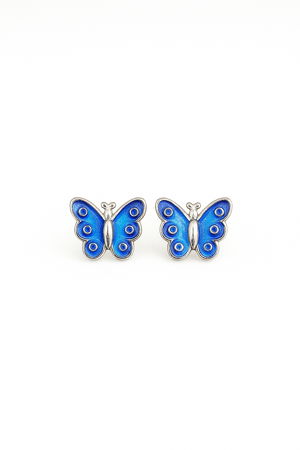 925 Sterling Silver Blue Butterfly kid’s Earrings