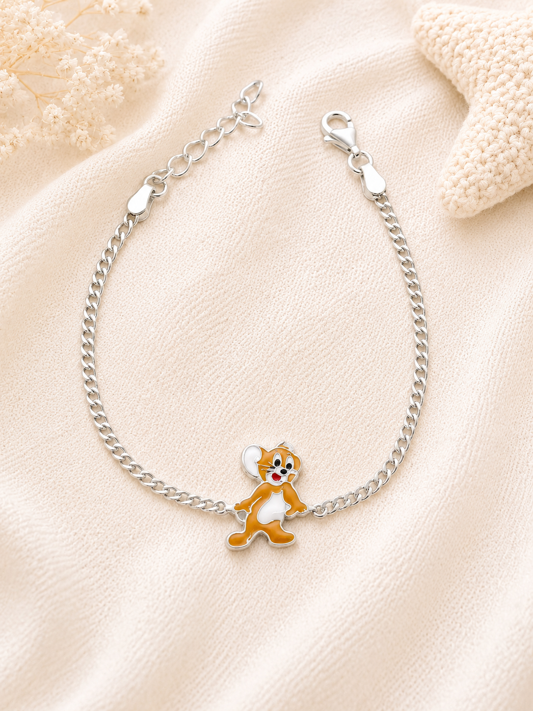 925 Sterling Silver Jerry Cartoon Bracelet | For Kids | Kid’s Rakhi