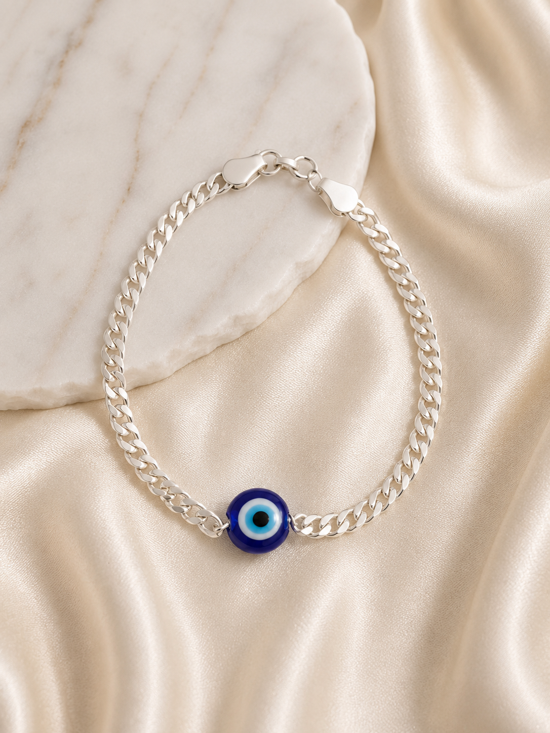 925 Sterling Silver Evil Eye Unisex Bracelet | Rakhi Bracelet