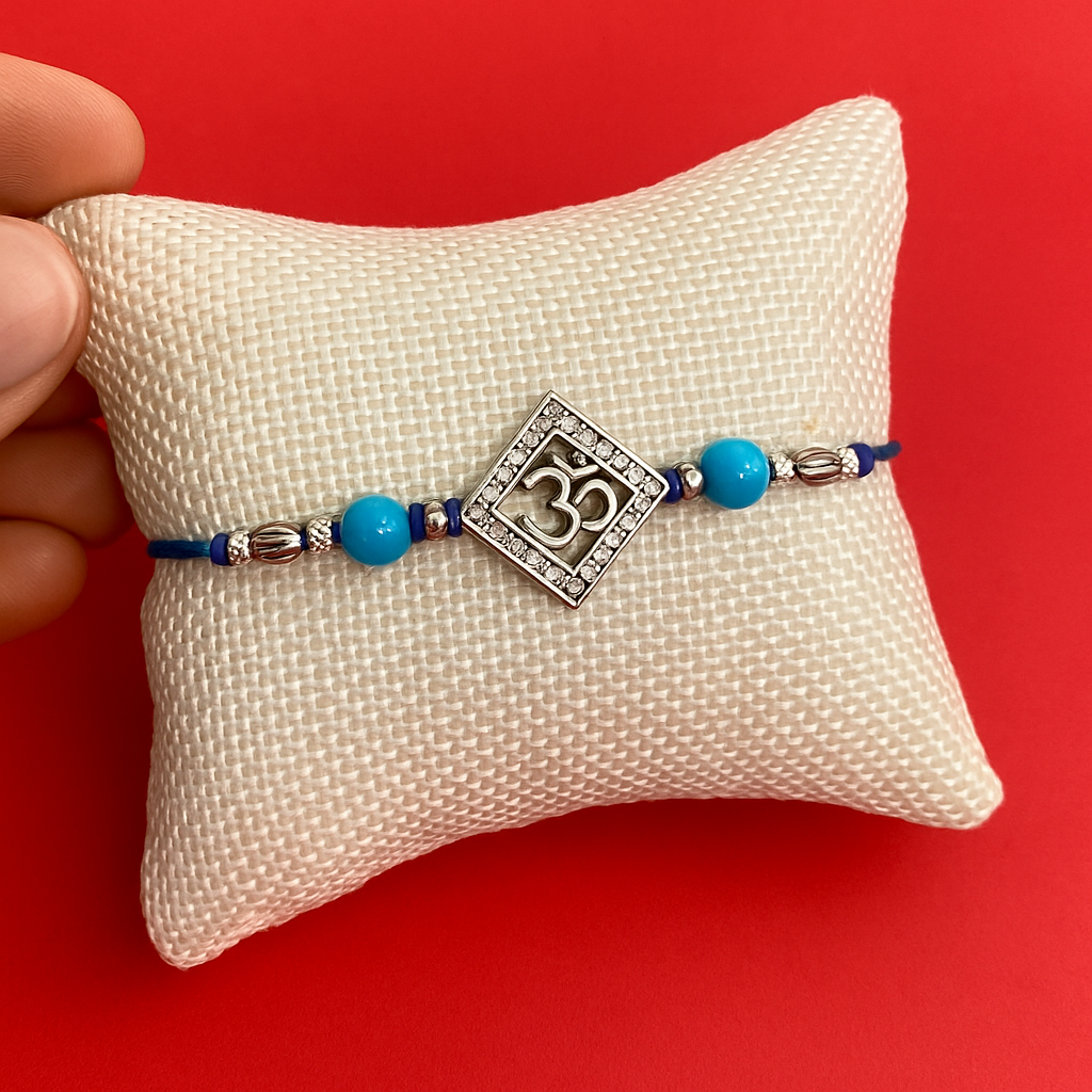 925 Sterling Silver Thread Rakhi | Om