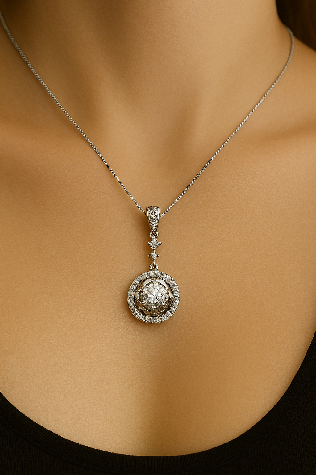 925 Sterling Silver Soléa Charm Pendant Neckpiece