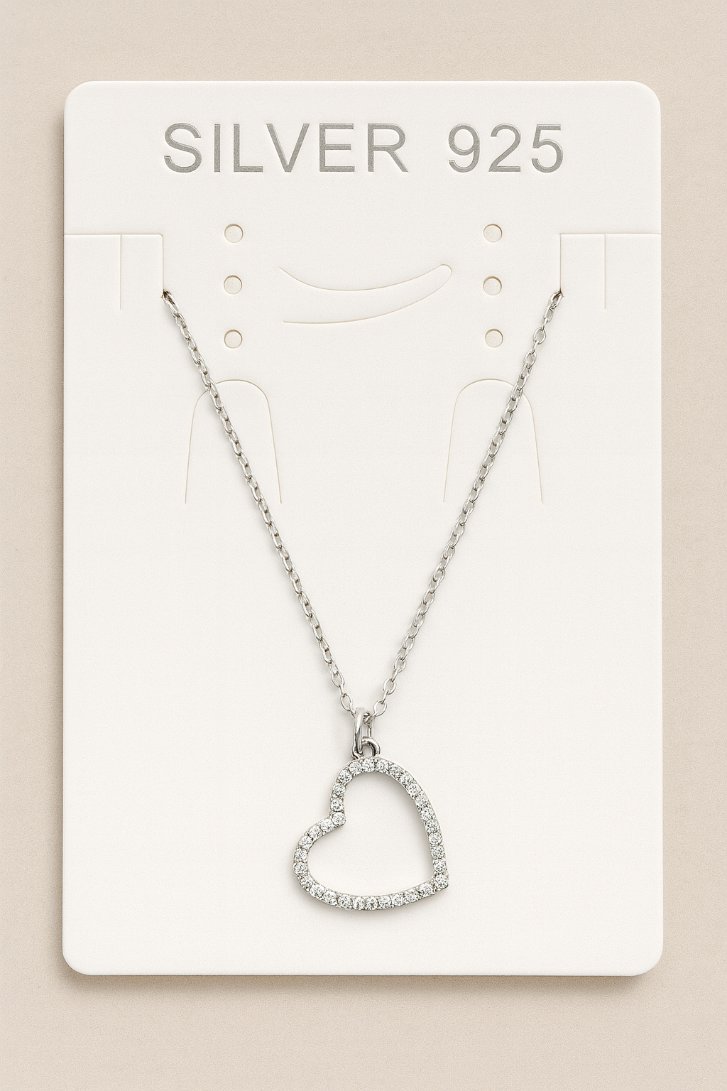 925 Sterling Silver Eternal Heart Pendant Neckpiece