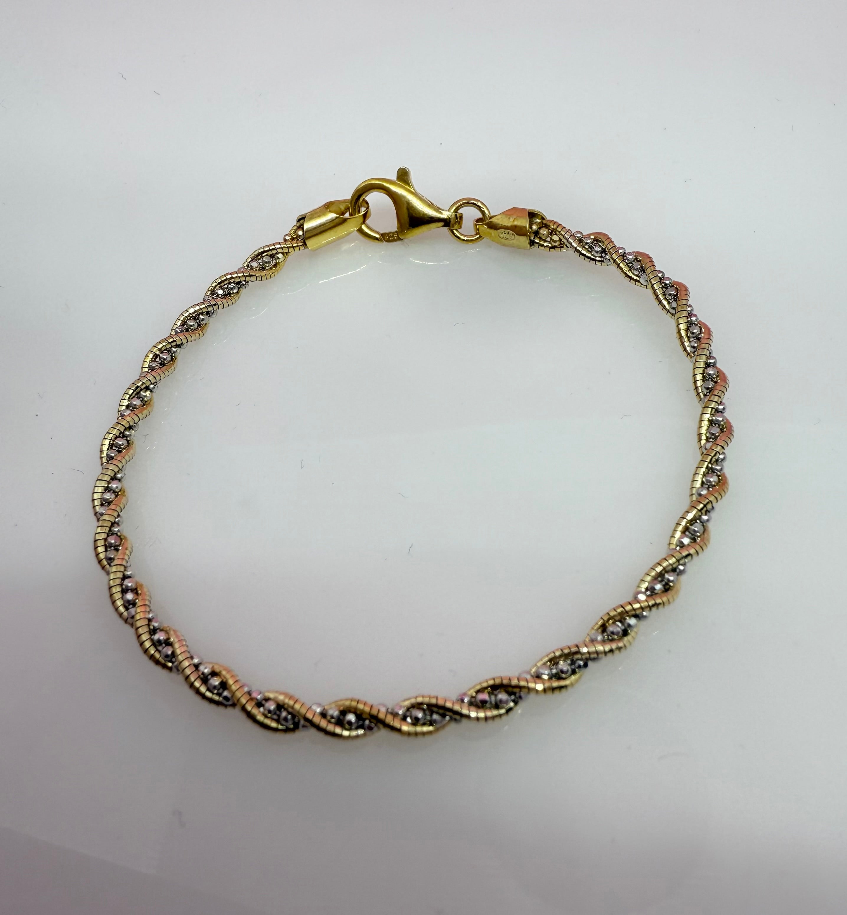 Multi Strand 925 Sterling Silver Italian Weave Bracelet | Twisted Bracelet