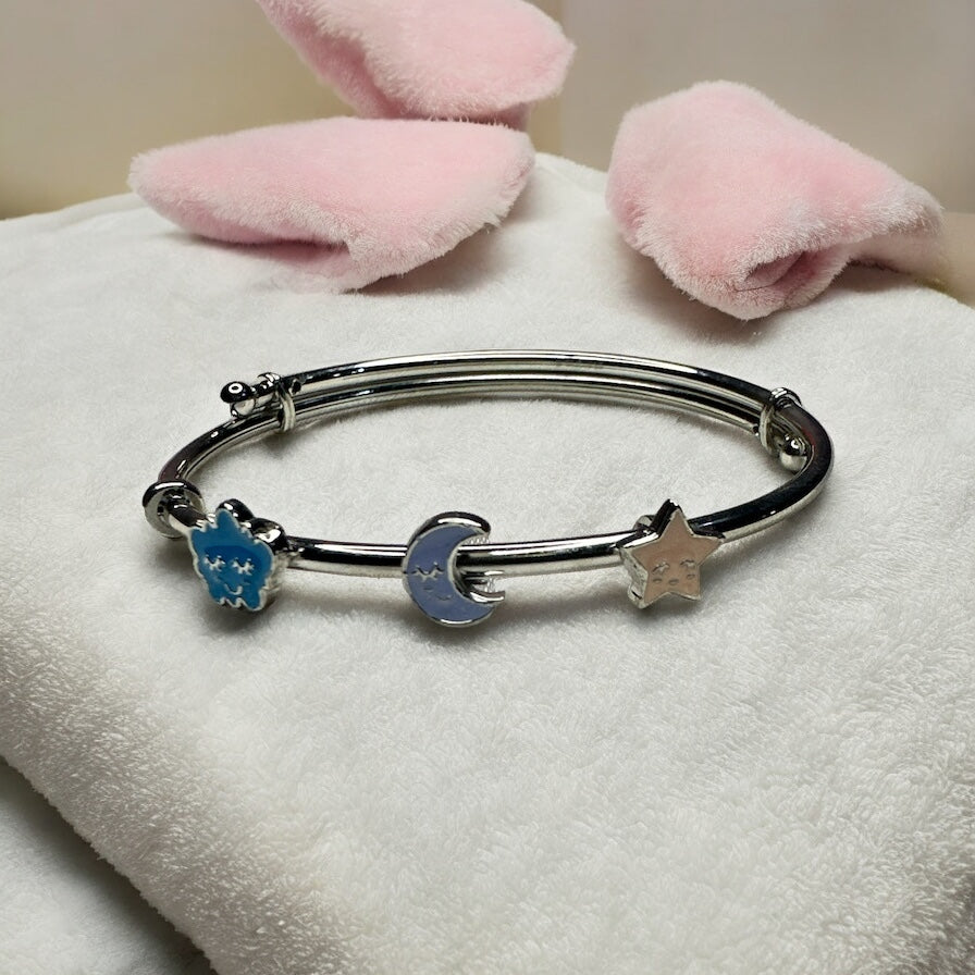 925 Sterling Silver Twinkle Charm Bangle | For kids | Ideal for 0-2 years old