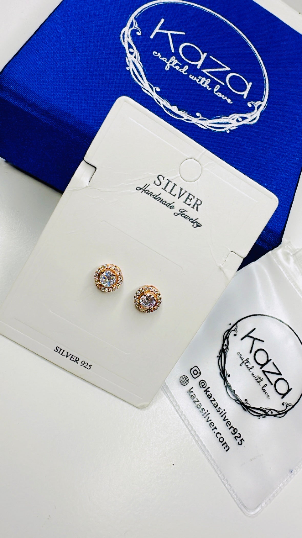 Rose Gold Romance Studs | 925 Silver Studs