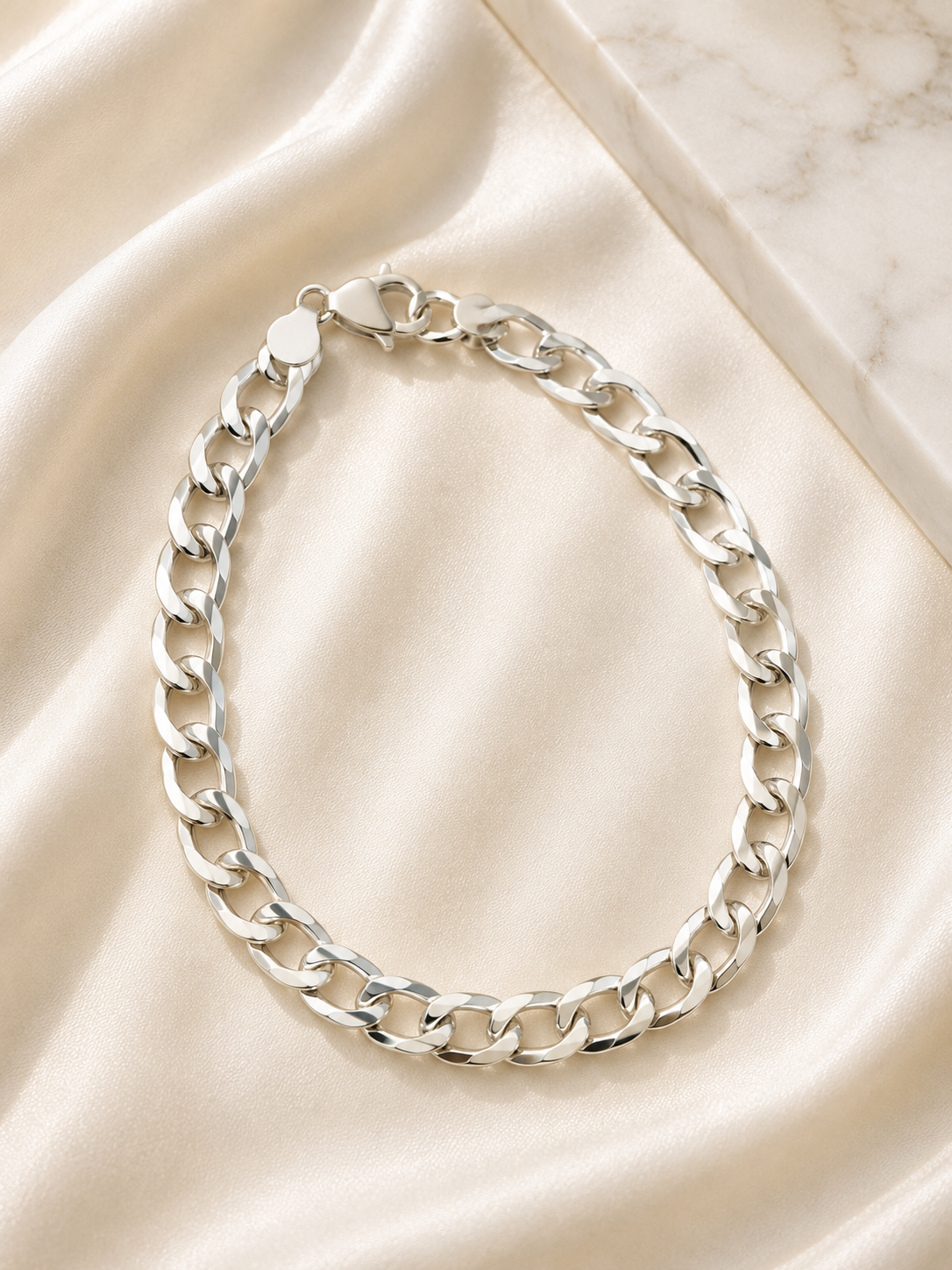 925 Sterling Silver Classic Curb Bracelet