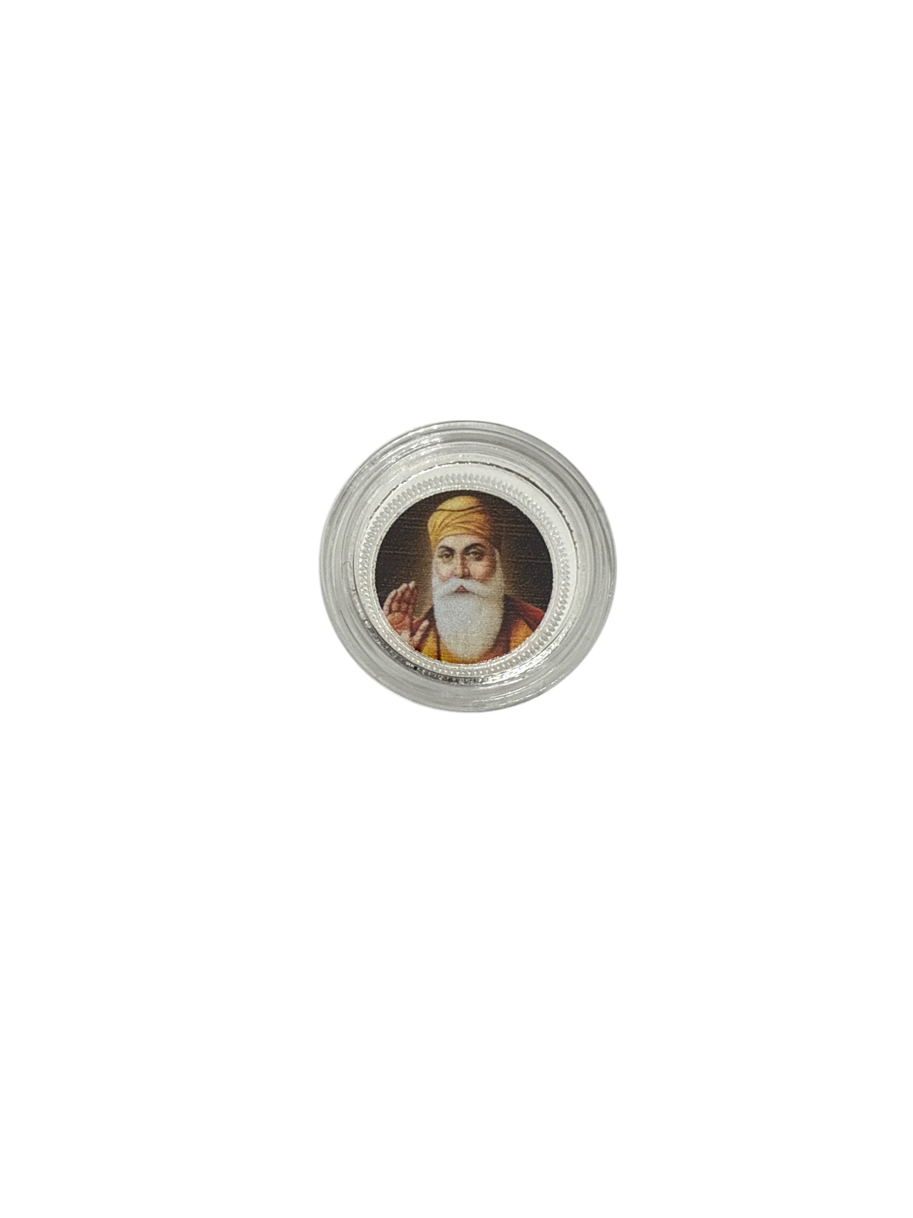 Guru Nanak Dev Ji 999 Silver Round Shape 1 GM Sikh Coin | 999 Purity Silver Coin | Festive Coin Gifting