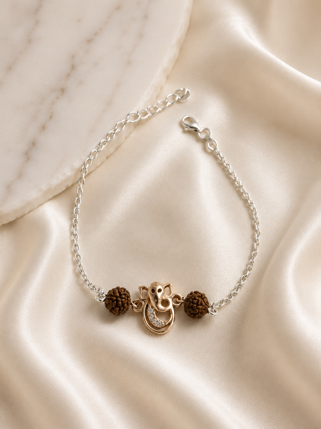 925 Sterling Silver Rakhi Bracelet | Ganesha