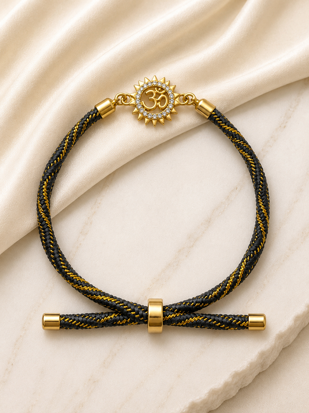 925 Sterling Silver Om Adjustable Rakhi