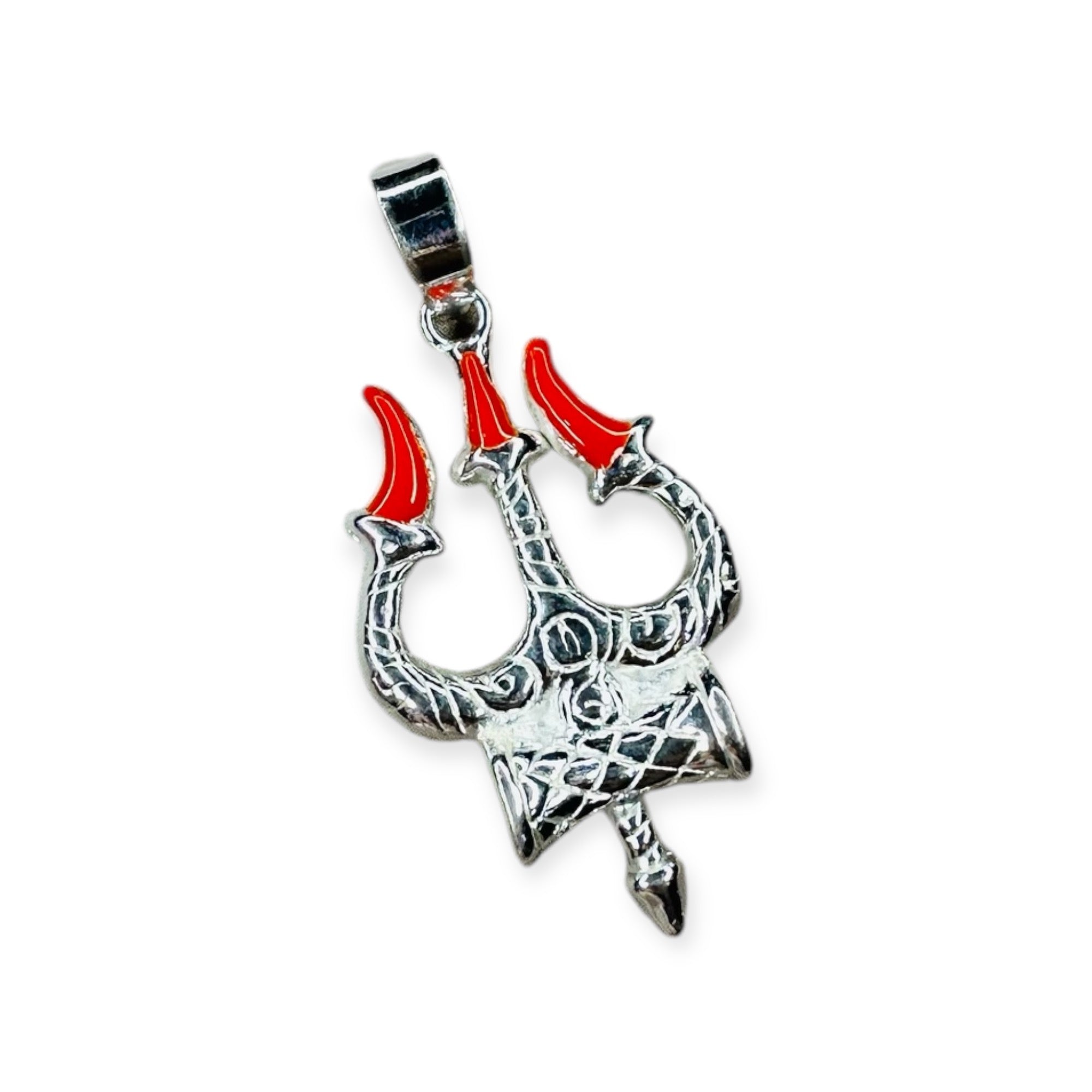 925 Sterling Silver Trishool Pendanr