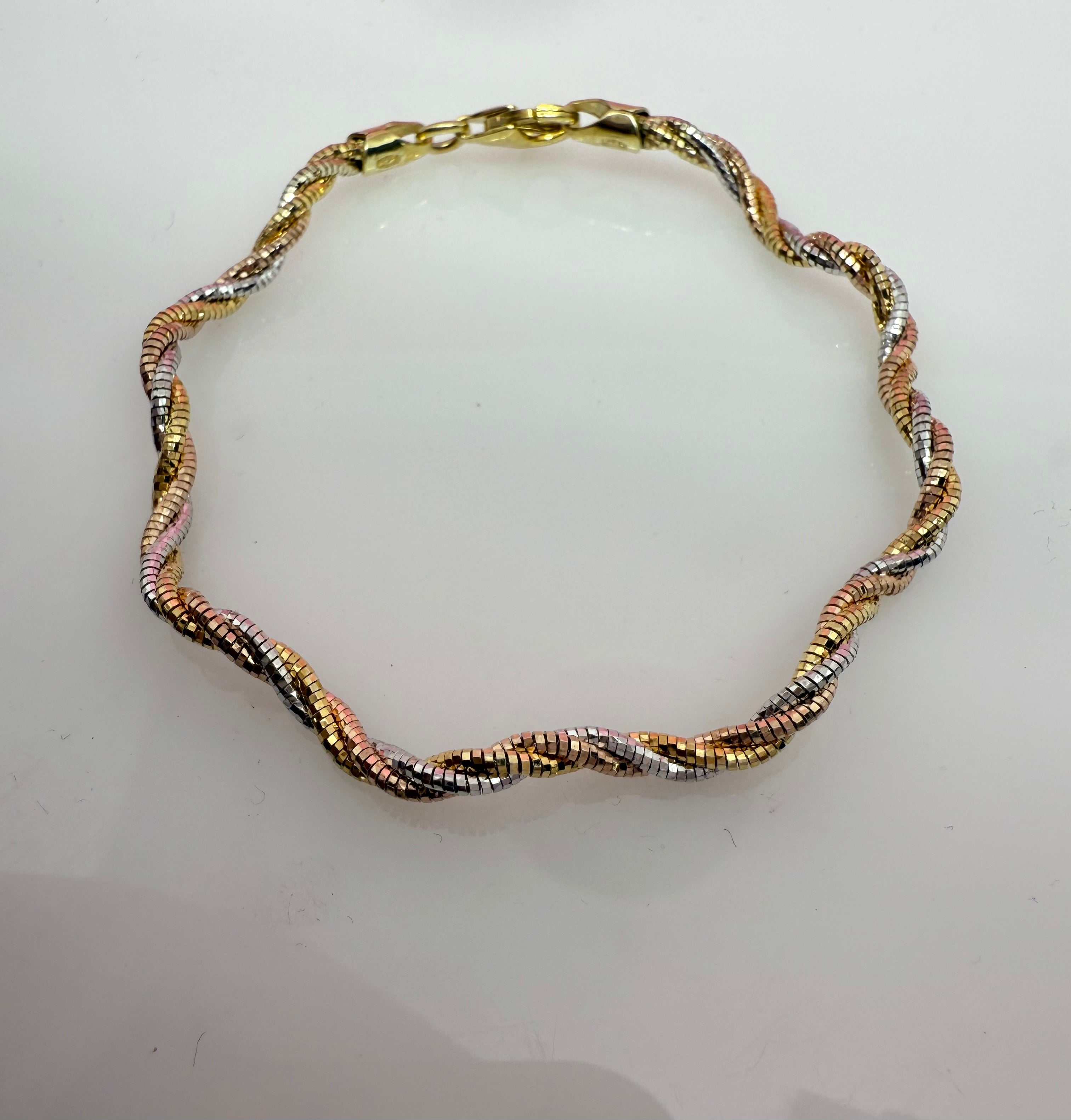 Multi Strand Weave Triple Plating Italian Bracelet | 925 Sterling Silver
