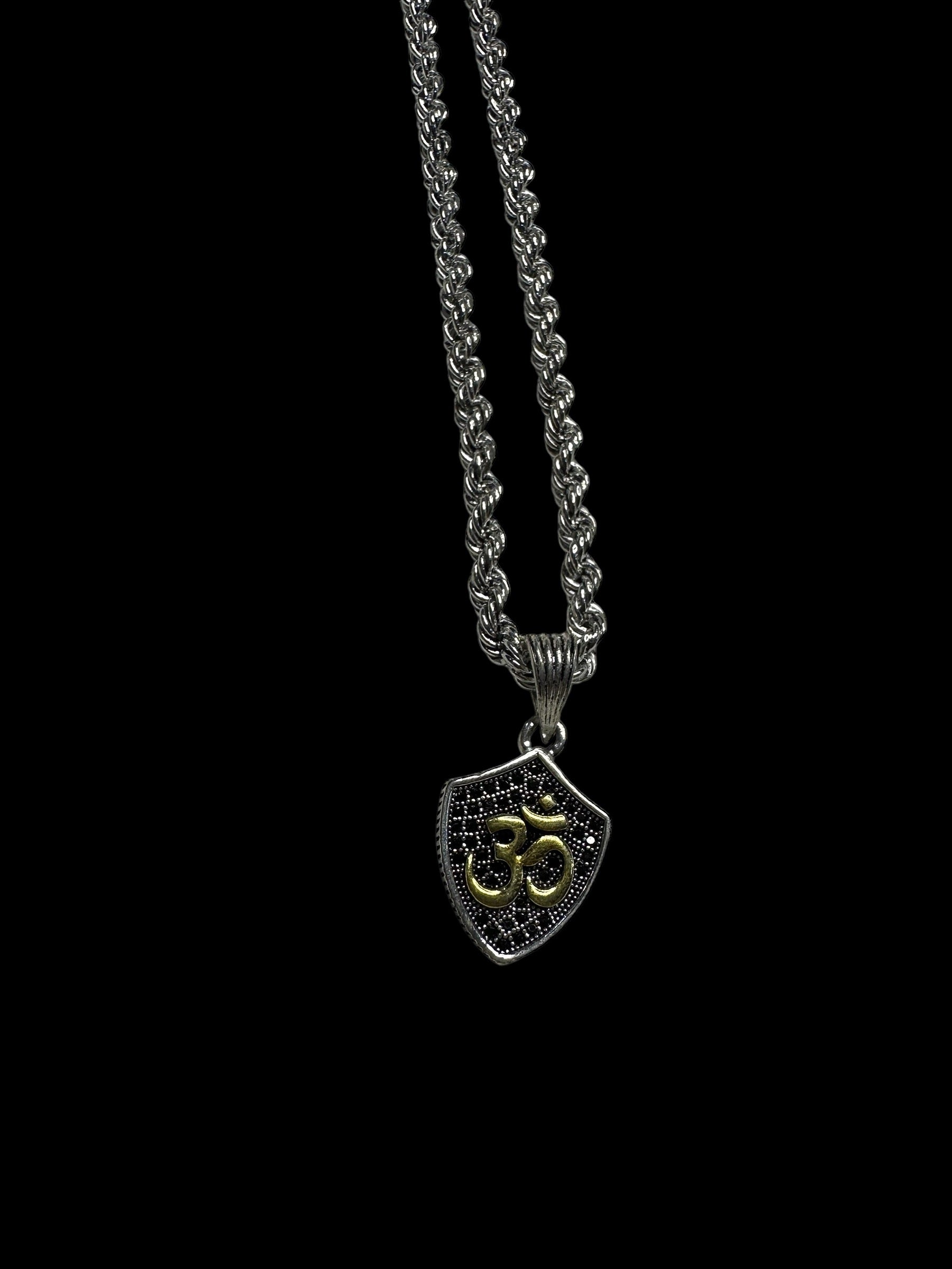 925 Sterling Silver Oxidised Men’s Chain | Om Pendant