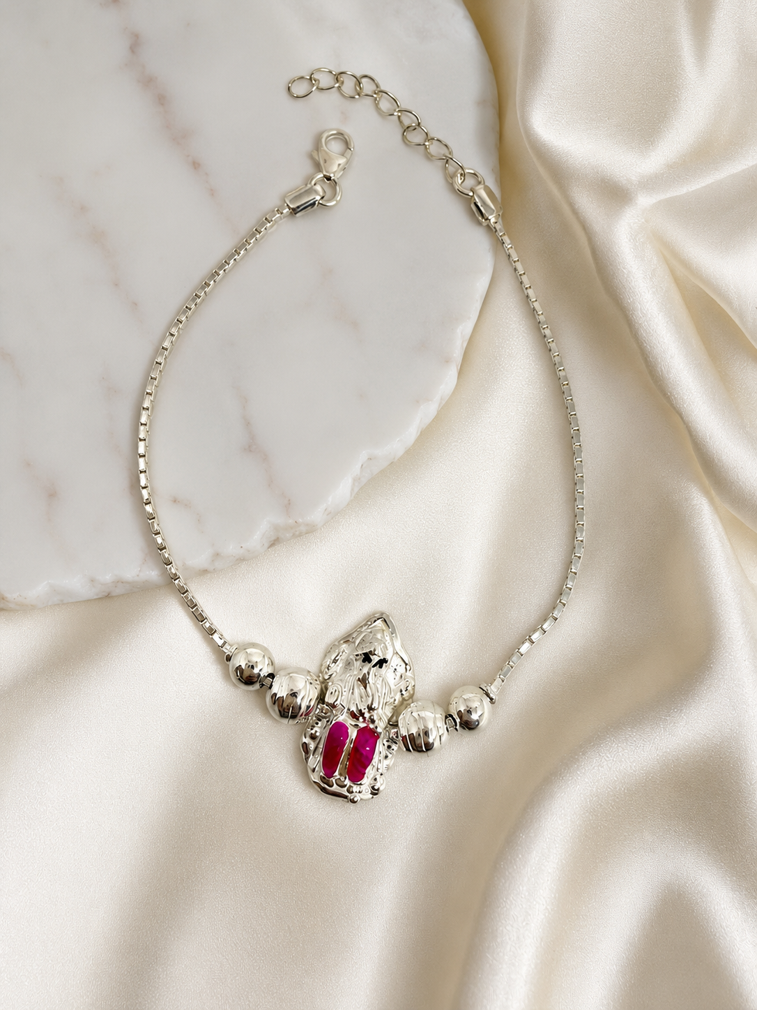 925 Sterling Silver Rakhi Bracelet | Ganesha
